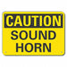 Caution Sign 7 in x 10 in Plastic