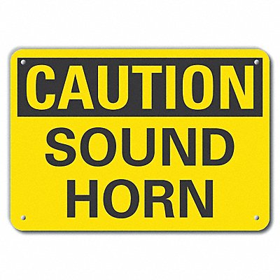 Caution Sign 7 in x 10 in Aluminum