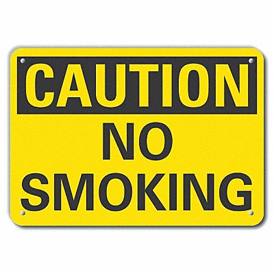 Rflctv No Smoking Caut Sign 10x14in Alum