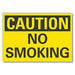 No Smoking Caution Rflctv Labl 3.5inx5in