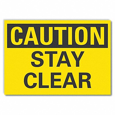 Stay Clear Caution Rflct Label 5inx7in