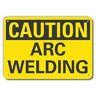 Rflct Welding Caution Sign 7x10in Alum