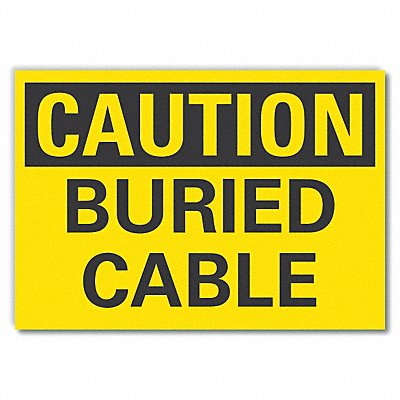 Buried Cable Caution Rflct Lbl 10x14in