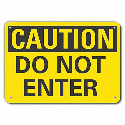 Caution Sign 7 in x 10 in Aluminum