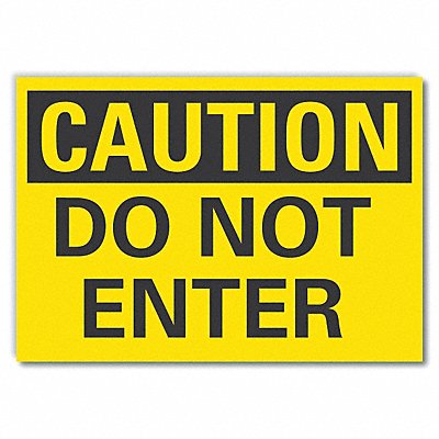 Caution Sign 7inx10in Non-PVC Polymer