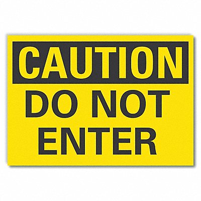 Exit Entrance Caution Rflct Lbl 7x10in