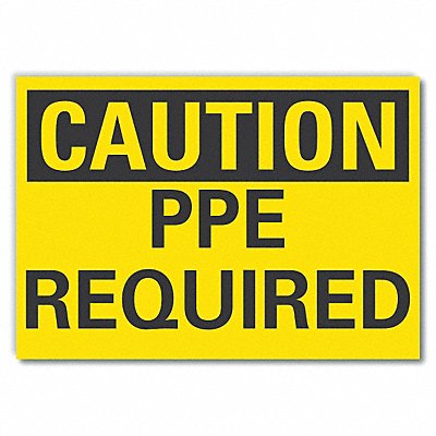 Ppe Caution Rflctv Label 5inx7in