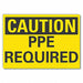 Ppe Caution Rflctv Label 5inx7in