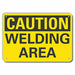 Caution Sign 7 in x 10 in Aluminum