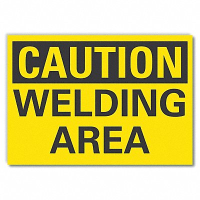 Welding Hazard Caution Rflctv Lbl 7x10in