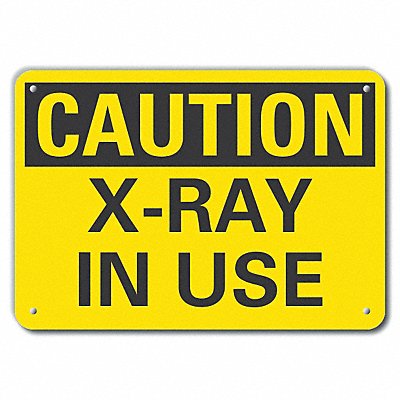 Caution Sign 7 inx10 in Plastic