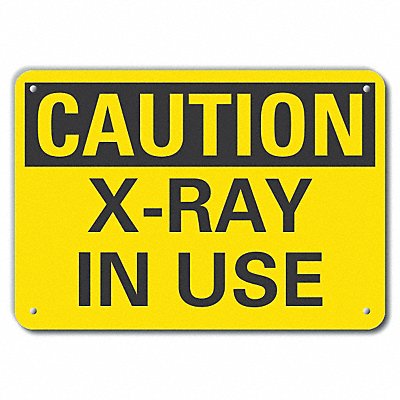 Rflct Radiation Caution Sign 7x10in Alum