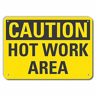 Caution Sign 7 inx10 in Plastic