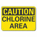 Rflct Chlorine Caution Sign 7x10in Alum