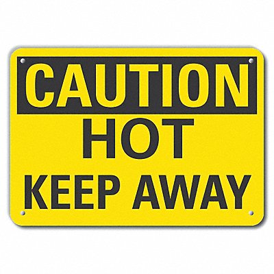 Rflct Hot Surface Caut Sign 7x10in Alum