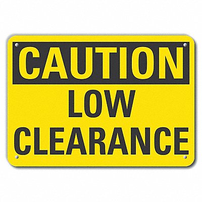 Rflctv Low Clearance Caut Sign 10x14in