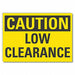 Low Clearance Caution Rflctv Lbl 3.5x5in