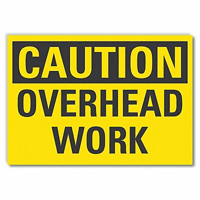 Overhead Hazard Caut Rflct Lbl 7x10in