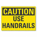 Handrail Caution Rflct Label 5inx7in