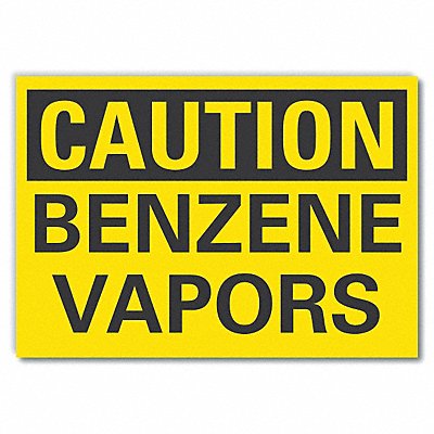 Benzene Caution Rflct Label 7inx10in