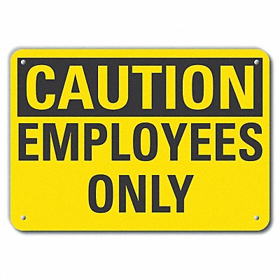 Caution Sign 7 in x 10 in Plastic