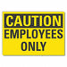 Employees Visitor Caut RflctvLbl 3.5x5in