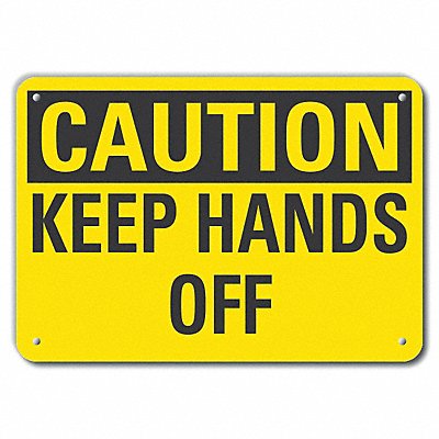 Rflct Keep Hands Clear Caut Sign 10x14in