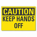 Keep Hands Clear Caut Rflct Lbl 5x7in