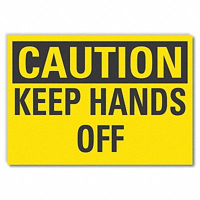 Keep Hands Clear Caut Rflct Lbl 10x14in