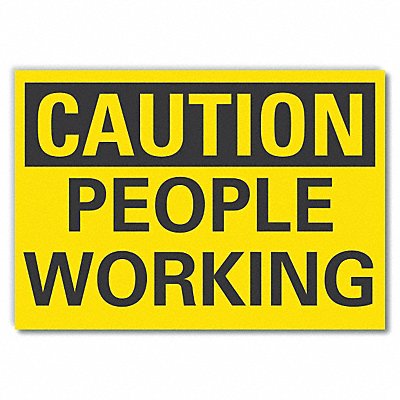 Caution Sign 7in x 10in Non-PVC Polymer