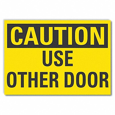 Door Instruction Caution Label 10x14in