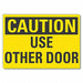 Door Instructn Caution Rflct Labl 7x10in