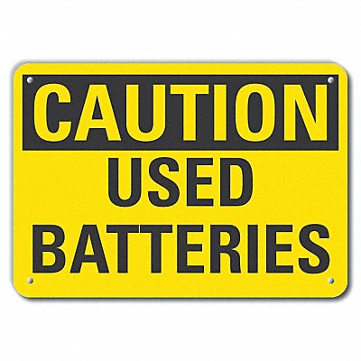 Caution Sign 7 in x 10 in Plastic