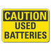 Rflct Batt. Hzrd Caution Sign 10x14in