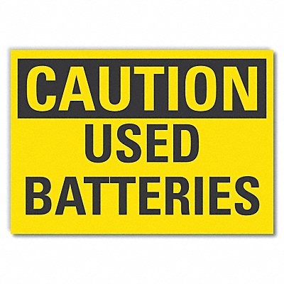 Battery Hazard Caution RflctvLbl 3.5x5in