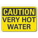 Rflct Hot Caution Sign 7x10in Aluminum