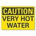 Hot Caution Rflct Label 7 in x 10 in