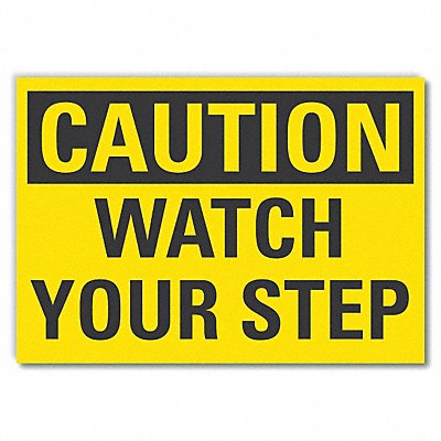 Steps Caution Rflctv Label 5inx7in