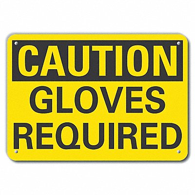 Rflct Hand Caution Sign 10x14in Alum