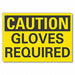 Hand Caution Rflct Label 3.5in x 5in