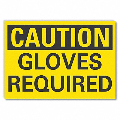 Hand Caution Rflct Label 10inx14in