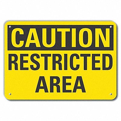 Caution Sign 7 inx10 in Plastic
