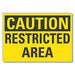 Restricted Area Caut Rflct Lbl 7x10in