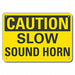 Caution Sign 7 in x 10 in Aluminum