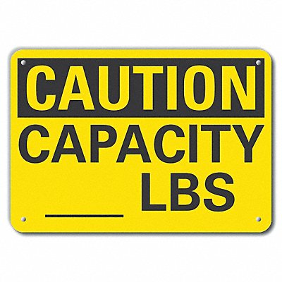 Caution Sign 7 inx10 in Plastic