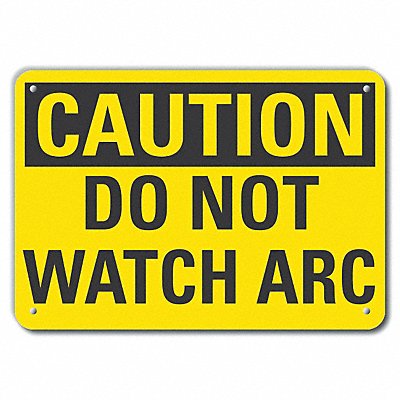 Caution Sign 7 in x 10 in Aluminum