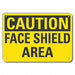 Rflct Face Mask Caution Sign 10x14in