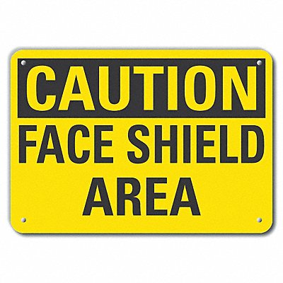 Caution Sign 7 in x 10 in Aluminum