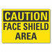 Face Mask Caution Rflct Label 3.5inx5in