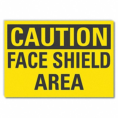 Face Mask Caution Rflct Lbl 10inx14in